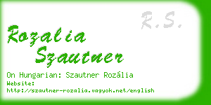 rozalia szautner business card