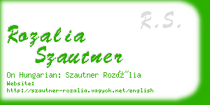 rozalia szautner business card